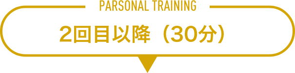 PARSONAL TRAINING 2回目以降（30分）