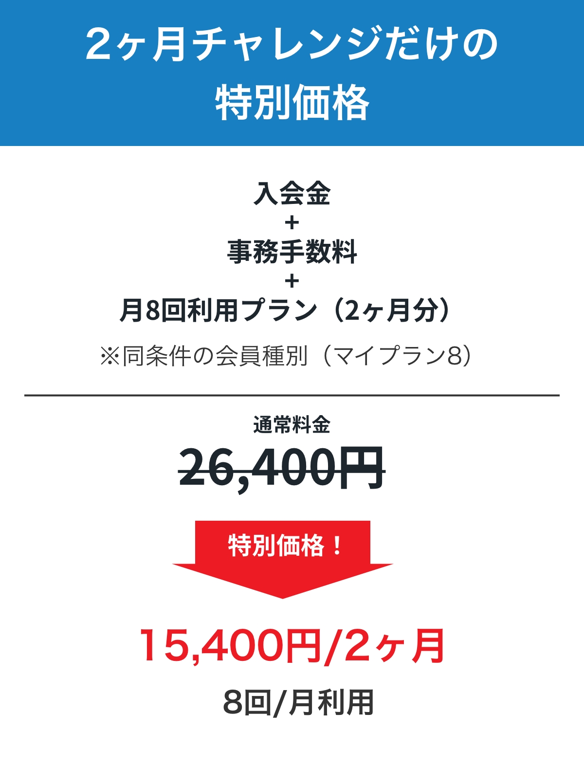 2ヶ月チャレンジだけの特別価格