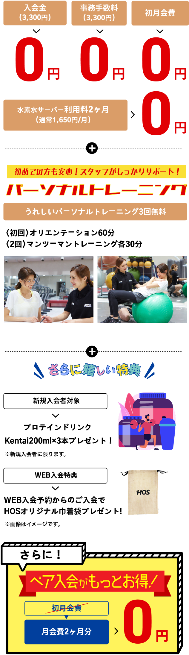 入会キャンペーン詳細